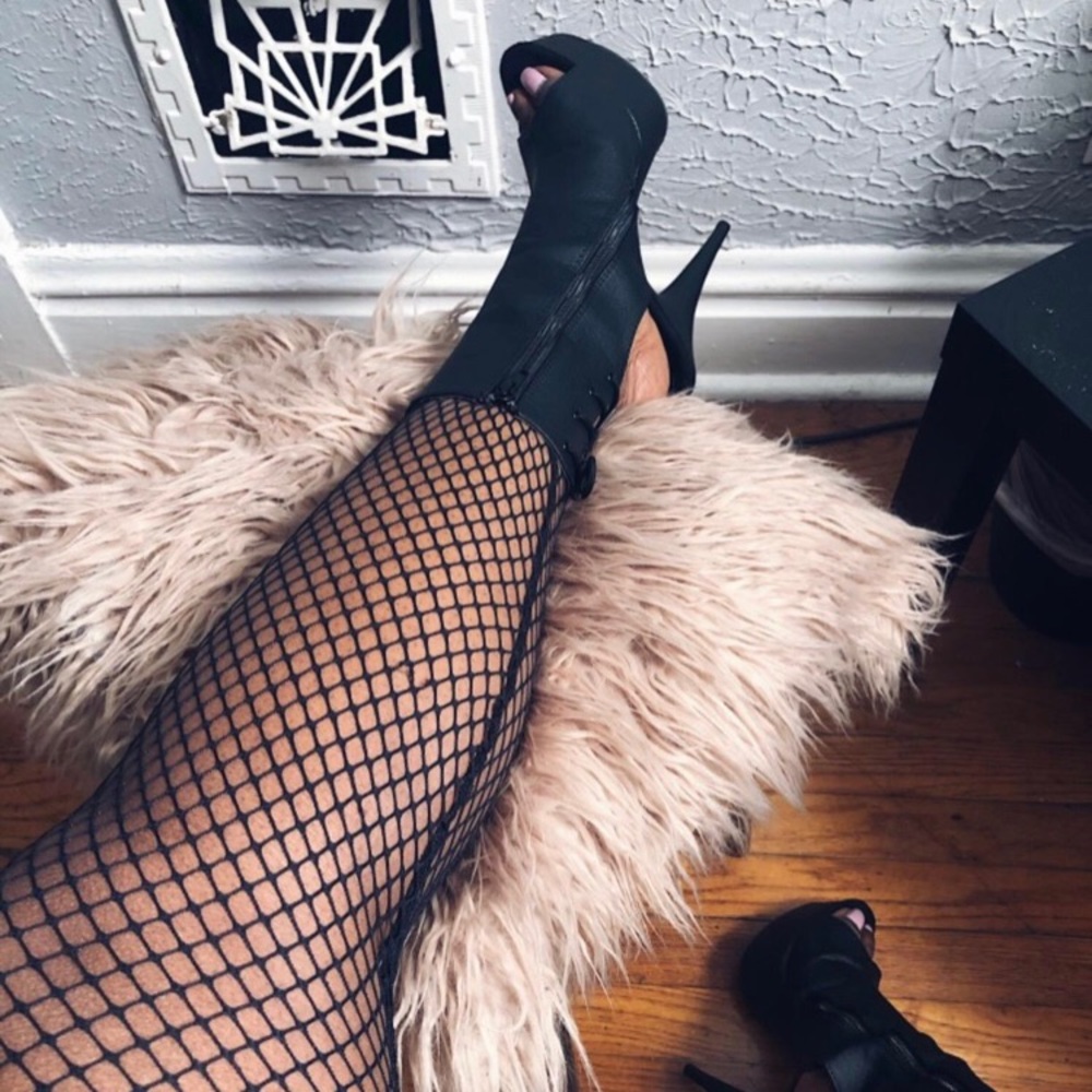 Delight Ankle Boots;platform, open toe, lace-up